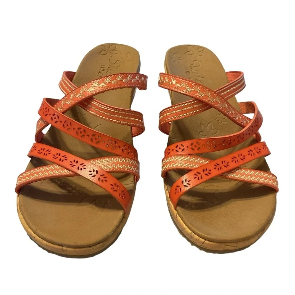 Sketchers Luxe Foam Tiger‎ Posee Coral Sandal size 11
